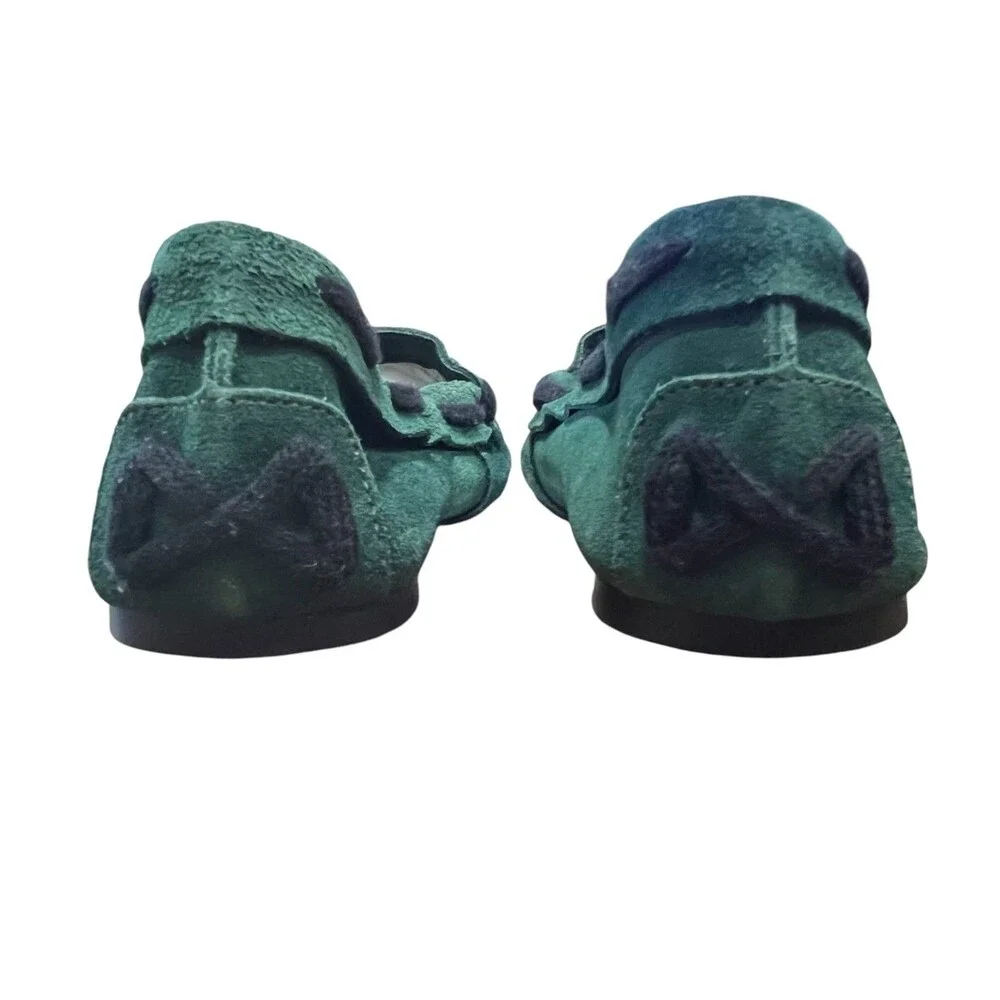 Rampage green suede